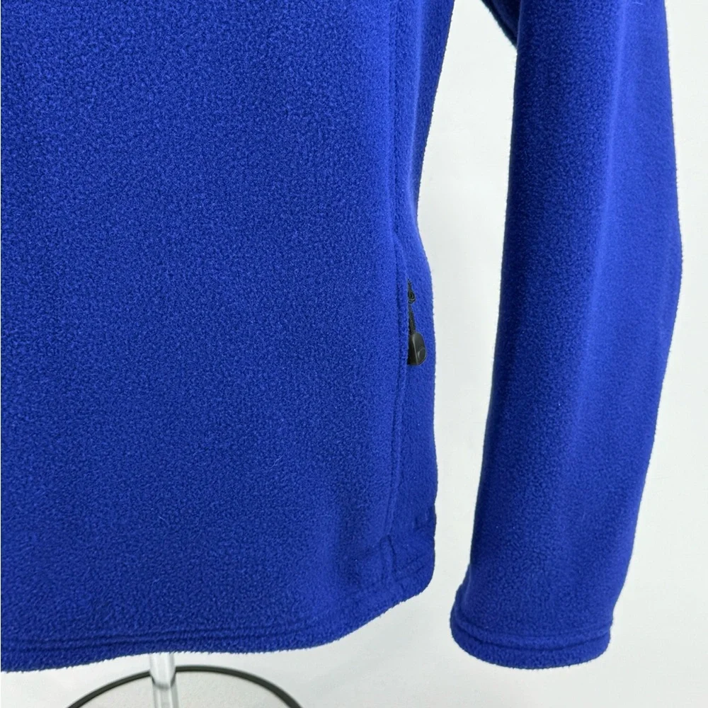 LL Bean Electric Blue 1/4 Snap Up Polartec Fleece‎ Pullover Men's Sz L Reg 0BFC3